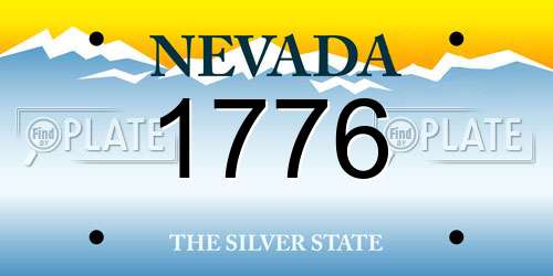1776 Nevada License Plate
