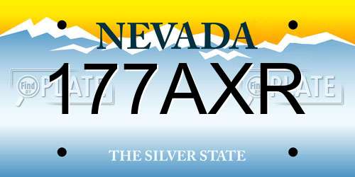 177AXR Nevada License Plate