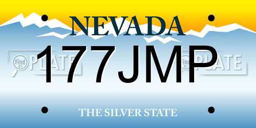 177JMP Nevada License Plate