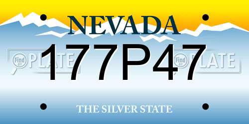 177P47 Nevada License Plate