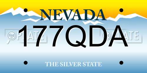 177QDA Nevada License Plate