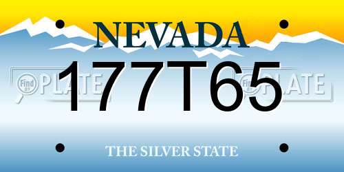 177T65 Nevada License Plate