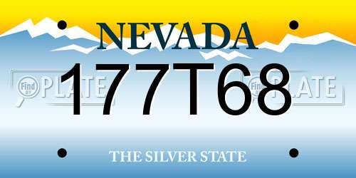 177T68 Nevada License Plate