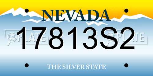 17813S2 Nevada License Plate