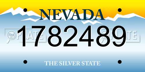 1782489 Nevada License Plate