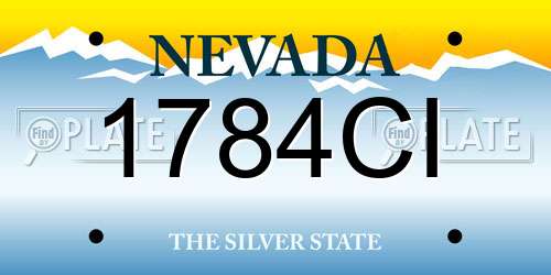 1784CI Nevada License Plate