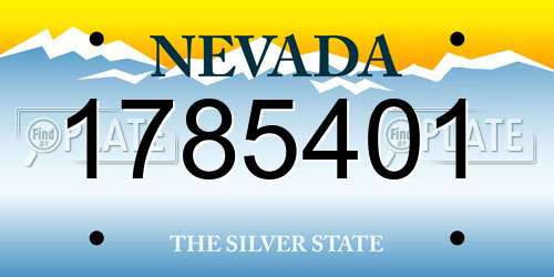 1785401 Nevada License Plate