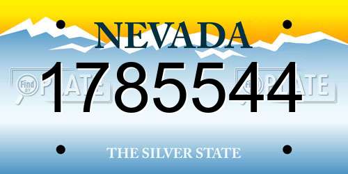 1785544 Nevada License Plate