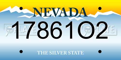 17861O2 Nevada License Plate