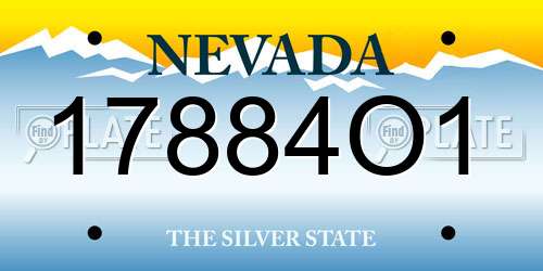 17884O1 Nevada License Plate