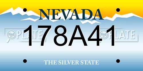 178A41 Nevada License Plate