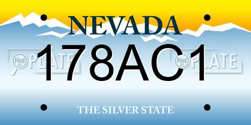 178AC1 Nevada License Plate