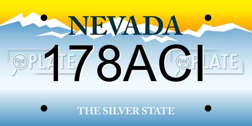 178ACI Nevada License Plate