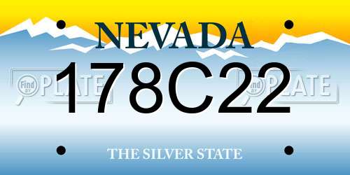 178C22 Nevada License Plate