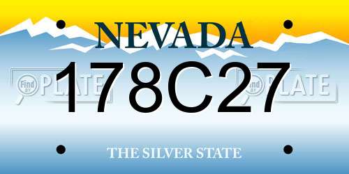 178C27 Nevada License Plate