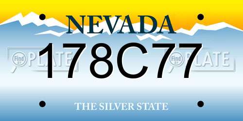 178C77 Nevada License Plate