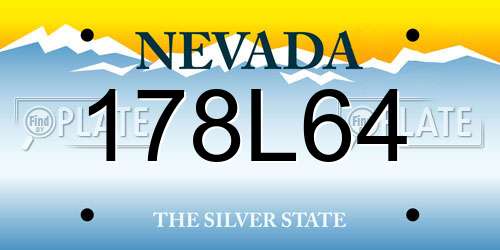 178L64 Nevada License Plate