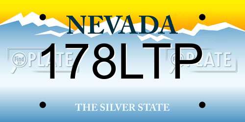 178LTP Nevada License Plate