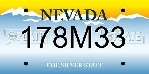 178M33 Nevada License Plate