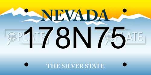 178N75 Nevada License Plate
