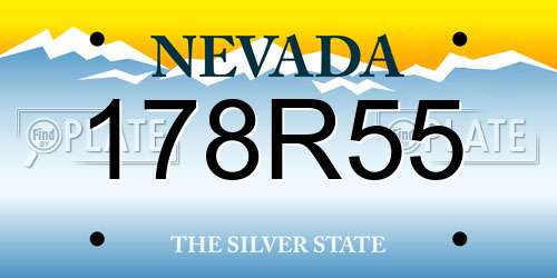 178R55 Nevada License Plate