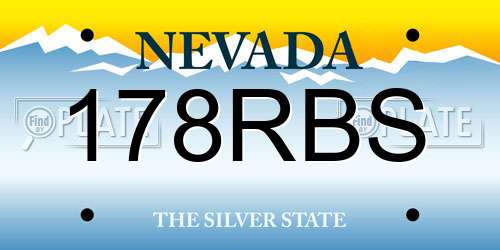 178RBS Nevada License Plate