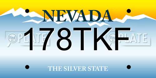 178TKF Nevada License Plate