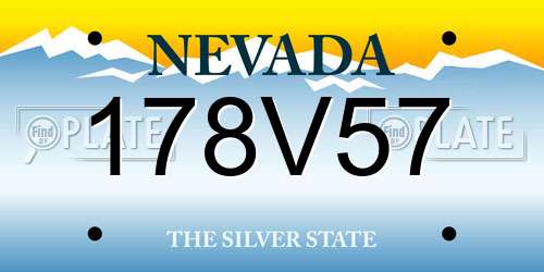178V57 Nevada License Plate