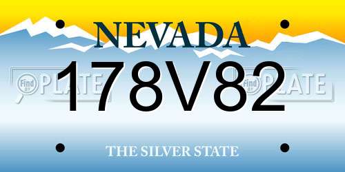 178V82 Nevada License Plate
