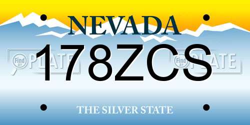 178ZCS Nevada License Plate