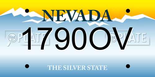 1790OV Nevada License Plate