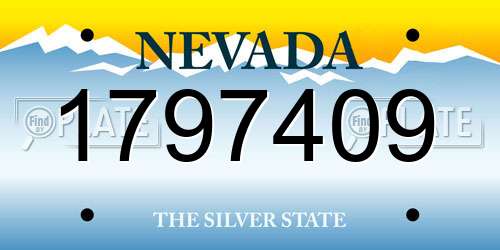 1797409 Nevada License Plate