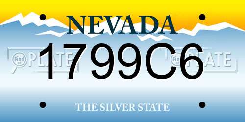 1799C6 Nevada License Plate