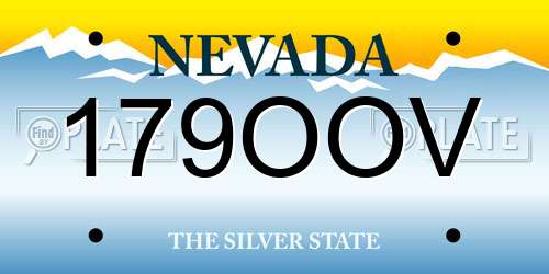 179OOV Nevada License Plate