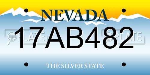 17AB482 Nevada License Plate
