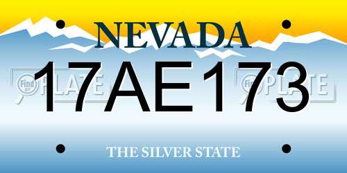 17AE173 Nevada License Plate