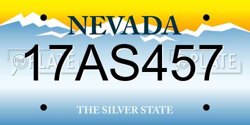 17AS457 Nevada License Plate