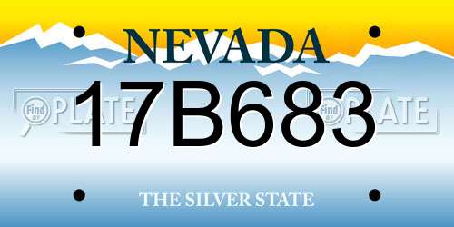 17B683 Nevada License Plate