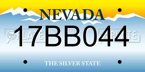 17BB044 Nevada License Plate