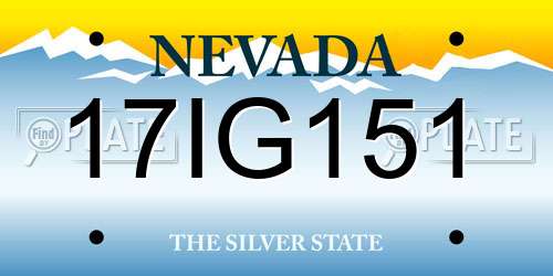 17IG151 Nevada License Plate
