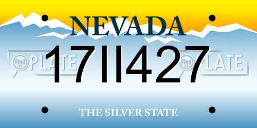 17II427 Nevada License Plate