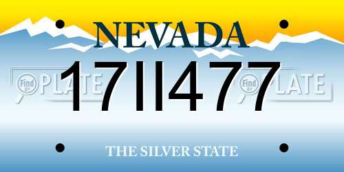 17II477 Nevada License Plate