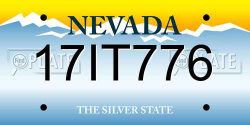 17IT776 Nevada License Plate