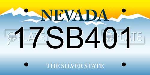 17SB401 Nevada License Plate