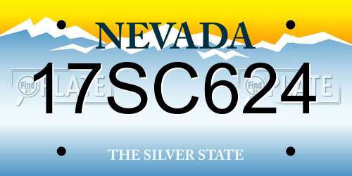 17SC624 Nevada License Plate