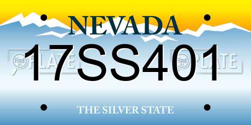 17SS401 Nevada License Plate