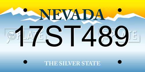 17ST489 Nevada License Plate