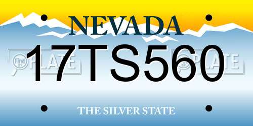 17TS560 Nevada License Plate