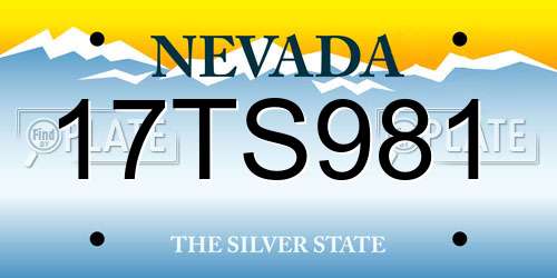 17TS981 Nevada License Plate