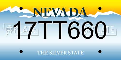 17TT660 Nevada License Plate
